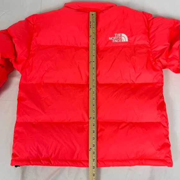 Men's The North Face 1996 Nuptse 700 Fill Down Jacket Size M Brilliant Coral - Picture 15 of 16